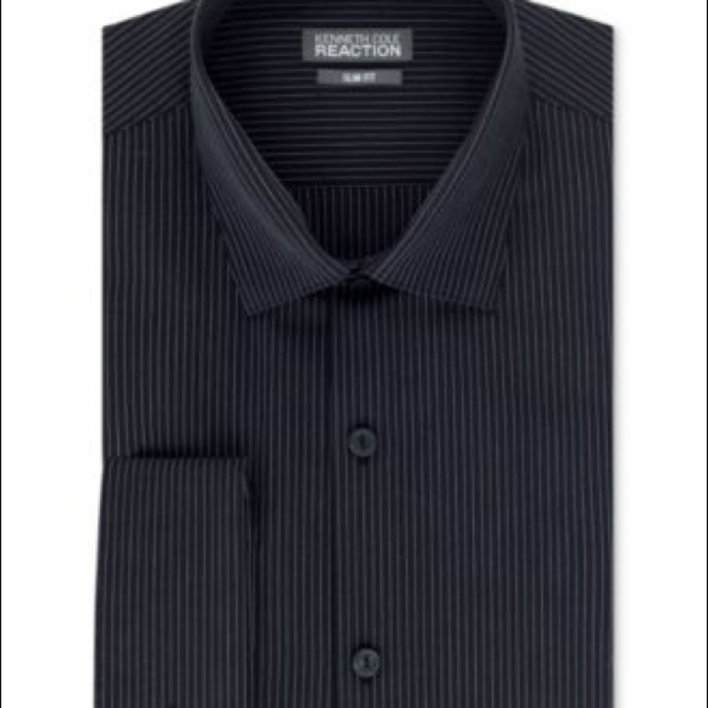 Kenneth Cole slim fit cuff link dress shirt